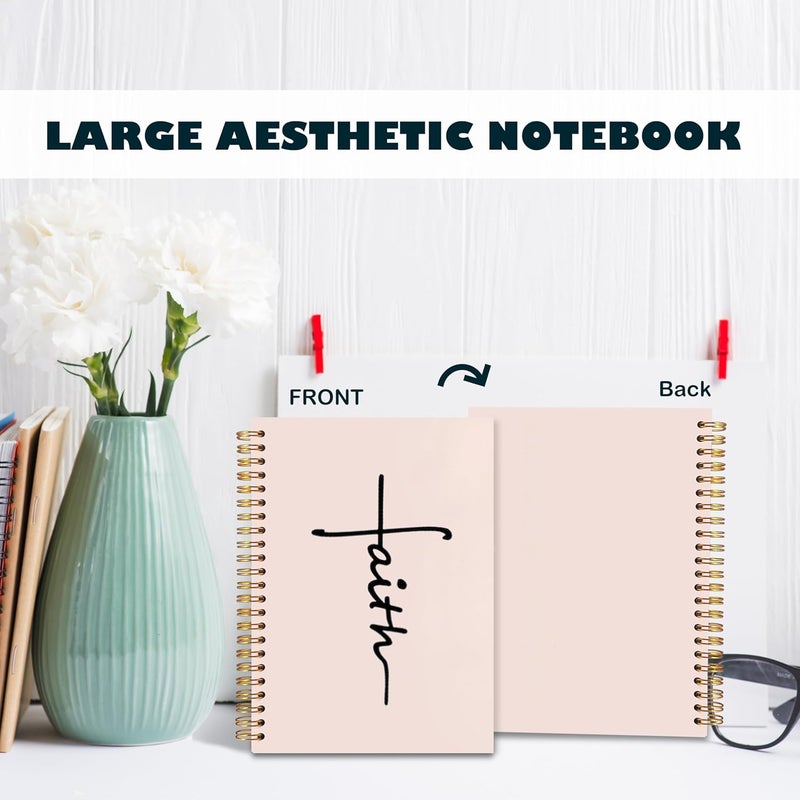BearCake Faith Journal, Christian Notebook, Christian Gifts for Women, Bible Notebooks for Note Taking, Bible Journaling Notebook, Prayer Journal, Hardcover Spiral Notebook 5.5x8.3 - Image 4
